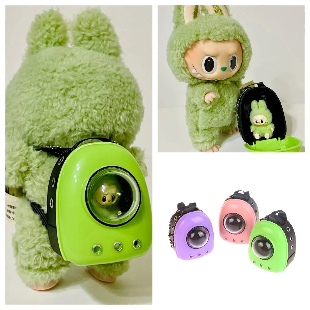 Mochila Muñeco Labubu 15/17cm - Bolso Simulación de Mascota Accesorios Adorables